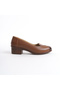 Genuine Leather Anatomical Sole Comfort Tan Women's Shoes - 3