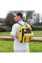 Cats Backpack with USB Port Yellow - 8