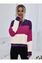 Women's Oversize Striped Knitwear Sweater, Striped Sweater - 3
