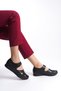 Genuine Leather Handmade Black Casual Women's Sandals - 3