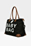 Black Baby Bag Printed Garnished Mother Baby Bag m 000008582 - 2