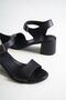 Genuine Leather Black Women's Heeled Shoes - 2