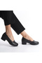 Genuine Leather Anatomical Sole Comfort Black Women's Shoes - 3
