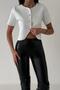 Ecru Short Sleeve Four Button Ribbed Cardigan - 2