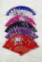Lacy Mixed Color Bridal Bridesmaid Fan, Bride Bachelorette Party Henna Gift, 6 Pieces