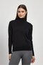 Black Turtleneck Sleeve Detail Sweater 24369