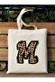 نمط حرف M الفهد، Y2 Pinterest Retro Tote Bag، حقيبة هدايا - 2