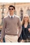 Textured V-Neck Comfortable Fit Men's Sweater - 2