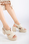 June Side Open Heeled Sandals