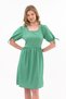 Apsen Women's Color Mint Green Square Neck Sleeve Detailed Dress 4368-100 - 7
