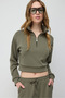 Soft Textured Half Zipper Detailed Sweatshirt - 3