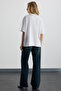 Lagertha women's 100% organic cotton thick textured oversize fit round neck white t-shirt - 6