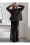 Black Maxi Lace Skirt, Maxi Imported Guipure Skirt, Mini Guipure Skirt with Lining, Gothic Skirt.