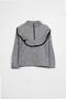Girl's Ruffled and Zippered Blouse - Gray (2-3 Years 8-9 Years) - 2