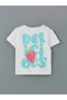 Lcw Kids White Crew Neck Baby Girl T-Shirt and Shorts 2-Piece - 3