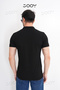 Men's 100% Cotton Black Polo Neck T-Shirt - 7