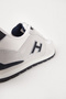 Men's Comfort Sneaker Sneakers Real Leather Hj Peru 19250m White/Dark Blue - 5