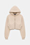 Zippered Hooded Hooded Sweatshirt