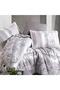 Clasy Double Duvet Cover Set - Simle Gray Ranforce - 3