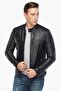 Brando Genuine Lambskin Biker Men's Jacket Black - 5