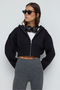 Zippered Hooded Sweatshirt - 4