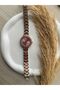 Öztel Vintage Minimalist Large Dial Cord Vintage Women's Wristwatch - 4