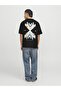 Jack Jones Jorporto Pattern Tee Ss Crew Neck Men's Black Tshirt 12273694-02 - 4