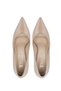 Women's Genuine Leather Beige Heeled Shoes - 6