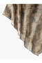 Asymmetrical Snakeskin Print Draped Long Sleeve Tulle Dress - 6