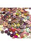 15mm 100Pcs Retro Round Wooden Buttons DIY Hand-Sewing Process Printing Wood Chips 15/20/25mm Two-Ho - 5
