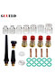30Pcs TIG Welding Torch Accessories Stubby Gas Lens 4#~12# Pyrex Glass Cup Kit For WP-17/18/26 To...