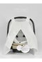 White Color Velcro Detailed Stroller Cover and Stroller Cushion Set - 2
