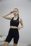 High Waist Gathering Short Leggings Set with Bustier Sports Leggings Fitness Set Training Yoga Recovery - 3