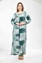 Women's Long Sleeve Plus Size Summer Woven Dress - 2
