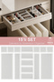 Origami Drawer Organizer Makeup, Kitchen, Office, Organizer Transparent 14Pcs 6K - 50 - 2B - 2XL