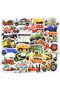 50 PCS Engineering Vehicle Car Sticker Cute Bus Truck Motorcycle Stickers for Kids Toy Travel Tro... - 2