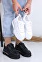 Asante Black Matte Leather Rhinestone Lace-Up Women's Sneakers - 4