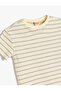 Striped Ecru Boys' T-Shirt 5Smb10093Tk - 3