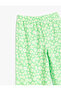 Floral Print Spanish Leg Trousers with Elastic Waist - 3