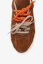 Sylis Tan Genuine Leather Suede Double Lace-Up Colorful Sneaker Sports Shoes - 5