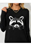 Unisex Raccoon Printed Sweatshirt