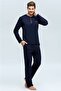 17384 Men's Navy Blue Pajama Set - 2