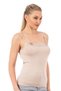 Özkan 2102 Women's Viscose Fabric Flexible Comfortable Strap Neckline Tank Top with Sequin Detail - 4