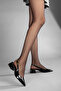 Women's Black Patent Strap New Season Low Heeled Shoes - 3