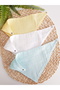 3-Piece 100% Organic Cotton Muslin Baby Scarf - Double Layer, Drool Bib and Baby Bib - 4