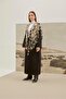 Black Stone Embossed Floral Patterned Knitwear Women's Cardigan - 4