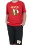 3-Piece Never-Skater-Football Printed Boys' Short Sleeve Double Pocket Capri Bottom-Top Suit - 6