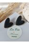 Steel Earrings Heidiye for Valentine's Day and Mother's Day - Heart Polymer Clay Handmade - 2