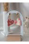 Steel Earrings Heidiye for Valentine's Day and Mother's Day - Heart Polymer Clay Handmade - 7