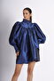JOSEPHINE MAVİ TAFTA ELBİSE - 3